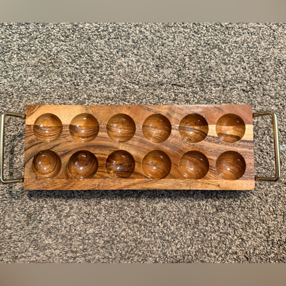 Wooden Egg Tray with Handles